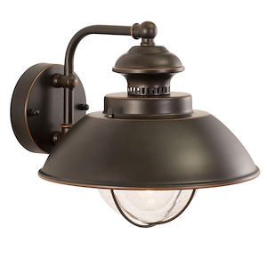Harwich 1-Light Outdoor Wall Sconce in Coastal and Barn Style 10.25 Inches Tall and 10 Inches Wide