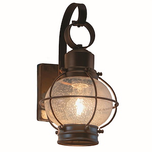 Chatham 1-Light Outdoor Wall Sconce in Coastal and Lantern Style 12 Inches Tall and 6.5 Inches Wide