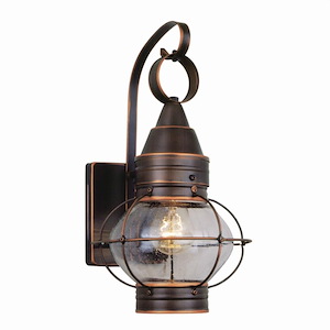 Chatham 1-Light Outdoor Wall Sconce in Coastal and Lantern Style 13.5 Inches Tall and 8 Inches Wide