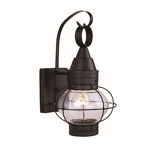 Chatham 1-Light Outdoor Wall Sconce in Coastal and Lantern Style 13.5 Inches Tall and 8 Inches Wide - 187881
