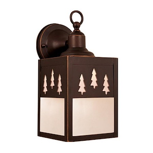 Yosemite 1-Light Outdoor Wall Sconce in Rustic and Lantern Style 11.25 Inches Tall and 5.25 Inches Wide - 1334185