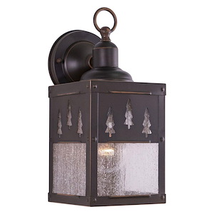 Yosemite 1-Light Outdoor Wall Sconce in Rustic and Lantern Style 11.25 Inches Tall and 5.25 Inches Wide - 1334185