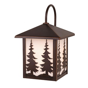 Yosemite 1-Light Outdoor Wall Sconce in Rustic and Lantern Style 12.5 Inches Tall and 8 Inches Wide - 1074125