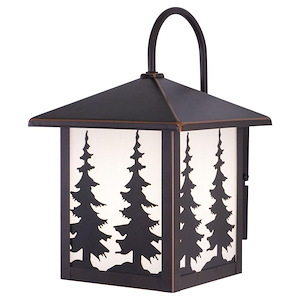 Yosemite 1-Light Outdoor Wall Sconce in Rustic and Lantern Style 12.5 Inches Tall and 8 Inches Wide - 1333890