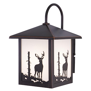 Bryce 1-Light Outdoor Wall Sconce in Rustic and Lantern Style 12.5 Inches Tall and 8 Inches Wide