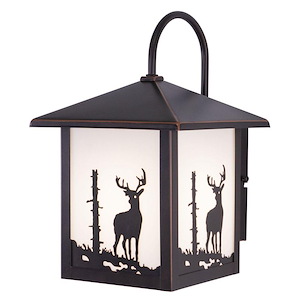 Bryce 1-Light Outdoor Wall Sconce in Rustic and Lantern Style 12.5 Inches Tall and 8 Inches Wide - 1334423