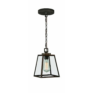 Grant 1-Light Mini Pendant in Farmhouse and Lantern Style 10.25 Inches Tall and 7 Inches Wide