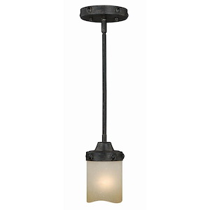 Halifax 1-Light Mini Pendant in Rustic and Cylinder Style 7 Inches Tall and 4.25 Inches Wide
