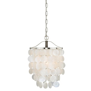 Elsa 1-Light Pendant in Transitional and Waterfall Style 18 Inches Tall and 10.5 Inches Wide - 515409