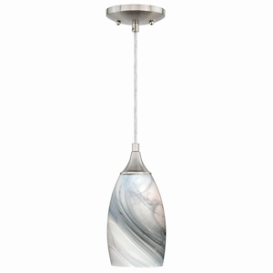Milano - 1 Light Mini Pendant in Contemporary Style 9.75 Inches Tall and 4.75 Inches Wide - 1050439