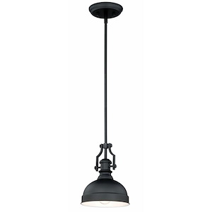 Keenan 1-Light Mini Pendant in Farmhouse and Dome Style 16.25 Inches Tall and 8 Inches Wide