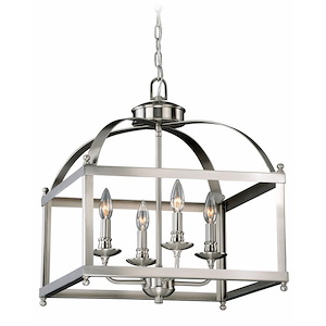 Juliet 4-Light Pendant in Transitional and Rectangular Style 21 Inch Tall and 18 Inches Wide - 515518