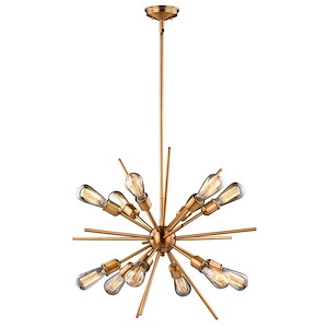 Estelle 12-Light Pendant in Mid-Century Modern and Sputnik Style 27.5 Inches Tall and 27.5 Inches Wide - 515521