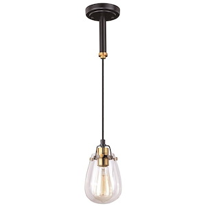 Kassidy 1-Light Mini Pendant in Industrial and Teardrop Style 16 Inches Tall and 5 Inches Wide