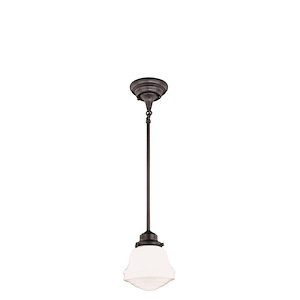 Huntley 1-Light Mini Pendant in Farmhouse and Schoolhouse Style 15 Inches Tall and 6.25 Inches Wide