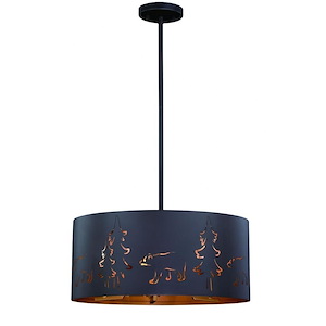 Katmai 5-Light Pendant in Rustic and Drum Style 8 Inches Tall and 18 Inches Wide - 1148976