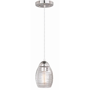 Isley 1-Light Mini Pendant in Transitional and Bell Style 7.75 Inches Tall and 5 Inches Wide