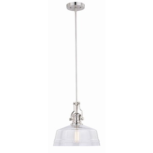 Beloit 1-Light Pendant in Farmhouse and Dome Style 17 Inches Tall and 12 Inches Wide - 820775
