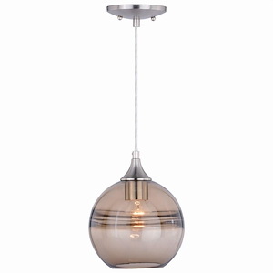 Milano - 1 Light Small Pendant in Contemporary Style 9.25 Inches Tall and 8 Inches Wide - 1073920