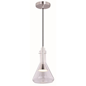 Bunsen 1-Light Mini Pendant in Contemporary and Jar Style 12 Inches Tall and 6.5 Inches Wide - 1073671