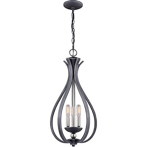 Seville 3-Light Pendant in Transitional and Teardrop Style 23 Inches Tall and 11.5 Inches Wide - 1153934