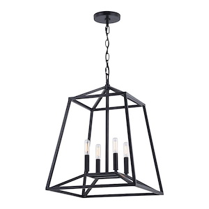 Hayes 4-Light Pendant in Farmhouse and Lantern Style 21.25 Inches Tall and 16 Inches Wide - 1050496