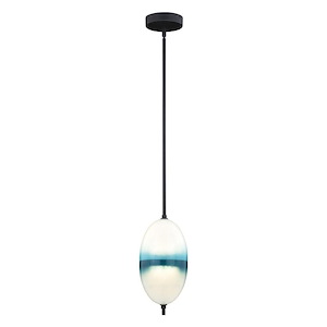 Somerset 2-Light Mini Pendant in Contemporary and Oval Style 19 Inches Tall and 6.25 Inches Wide