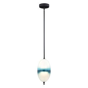 Somerset 2-Light Mini Pendant in Contemporary and Oval Style 19 Inches Tall and 6.25 Inches Wide