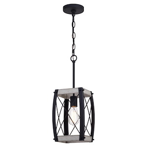 Montclare 1-Light Mini Pendant in Farmhouse and Rectangular Style 19 Inches Tall and 7.5 Inches Wide