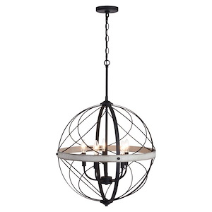 Montclare 5-Light Pendant in Farmhouse and Round Style 30.75 Inches Tall and 21.25 Inches Wide
