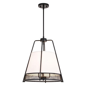 Benton 3-Light Pendant in Industrial and Cone Style 19 Inches Tall and 16.75 Inches Wide