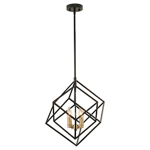 Rad - 4 Light Pendant In Mid-Century Modern Style-24.25 Inches Tall and 17.5 Inches Wide