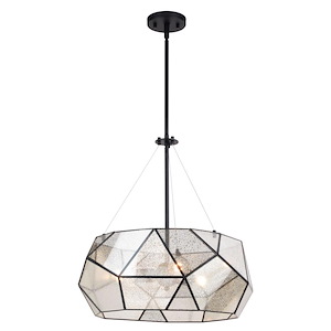 Euclid - 3 Light Pendant In Contemporary Style-21 Inches Tall and 20 Inches Wide
