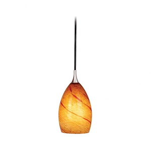 Milano 1-Light Mini Pendant in Transitional and Bell Style 8.5 Inches Tall and 4.25 Inches Wide - 1219643