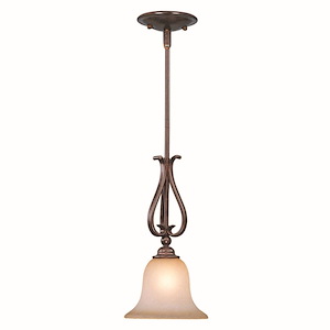Monrovia 1-Light Mini Pendant in Transitional and Bell Style 22.5 Inches Tall and 8.5 Inches Wide - 187957