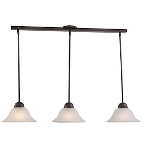 Da Vinci 3-Light Multiple Pendants in Transitional and Linear Style 16.63 Inches Tall and 39.75 Inches Wide