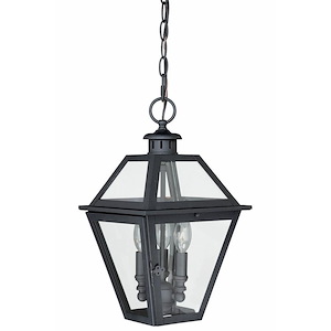 Nottingham 3-Light Outdoor Pendant in Transitional and Lantern Style 16 Inches Tall and 9 Inches Wide - 440261