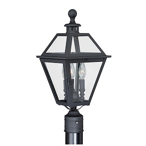 Nottingham 3-Light Outdoor Post in Transitional and Empire Style 19.75 Inches Tall and 9 Inches Wide - 440260