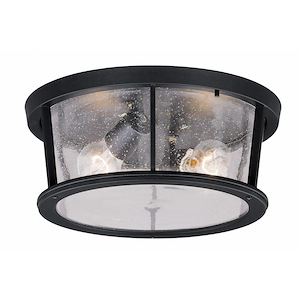 Coventry 2-Light Outdoor Ceiling in Transitional and Drum Style 5.25 Inches Tall and 13 Inches Wide