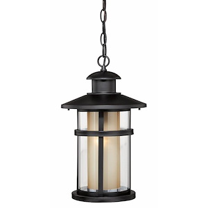 Cadiz 1-Light Outdoor Pendant in Mission and Cylinder Style 16.5 Inches Tall and 10 Inches Wide - 1073673
