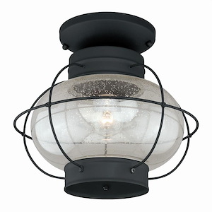 Chatham 1-Light Outdoor Ceiling in Coastal and Globe Style 12 Inches Tall and 13 Inches Wide