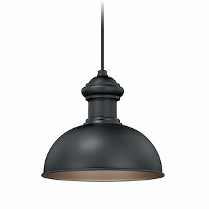 Franklin 1-Light Outdoor Pendant in Farmhouse and Barn Style 9.25 Inches Tall and 10 Inches Wide