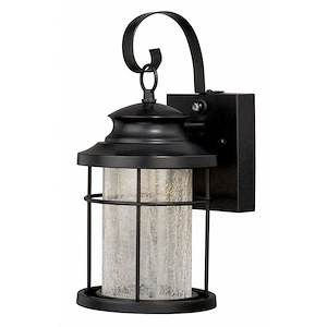 Melbourne 1-Light Outdoor Wall Sconce in Coastal and Lantern Style 13.25 Inches Tall and 6.25 Inches Wide - 515464