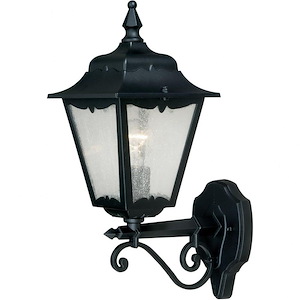 Whitney 1-Light Outdoor Wall Sconce in Traditional and Lantern Style 16.75 Inches Tall and 6.75 Inches Wide