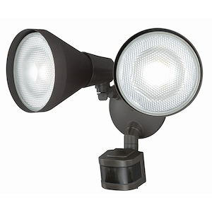 Gamma 2-Light Outdoor Motion Sensor in Transitional and Round Style 10 Inches Tall and 13.25 Inches Wide