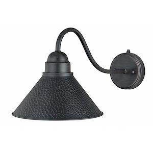 Outland 1-Light Outdoor Wall Sconce in Farmhouse and Barn Style 9.5 Inches Tall and 10 Inches Wide - 515440