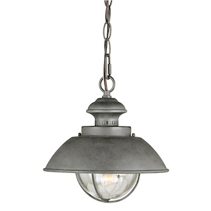 Harwich 1-Light Outdoor Pendant in Coastal and Barn Style 10.75 Inches Tall and 10 Inches Wide - 187870