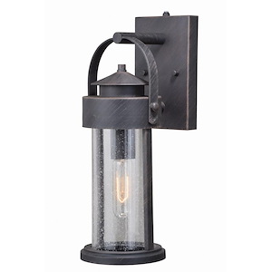Cumberland 1-Light Outdoor Wall Sconce in Rustic and Lantern Style 16.25 Inches Tall and 6 Inches Wide - 588789
