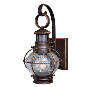 Chatham 1-Light Outdoor Motion Sensor in Coastal and Lantern Style 13.5 Inches Tall and 6.75 Inches Wide - 707830