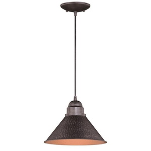 Outland 1-Light Outdoor Pendant in Farmhouse and Barn Style 7.5 Inches Tall and 10 Inches Wide - 820877